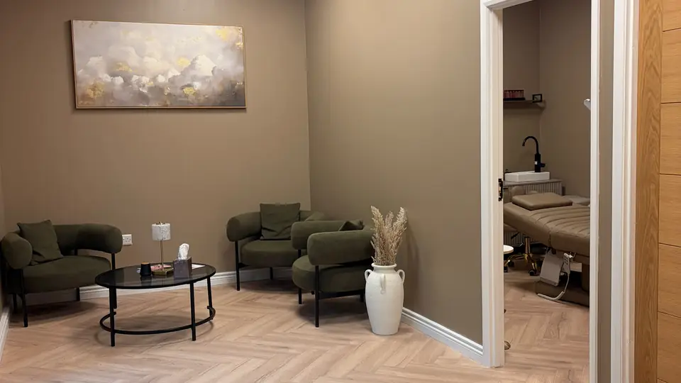 Waiting area at SM Aesthetics Clinic, The Hub, Westwood Business Park, Margate